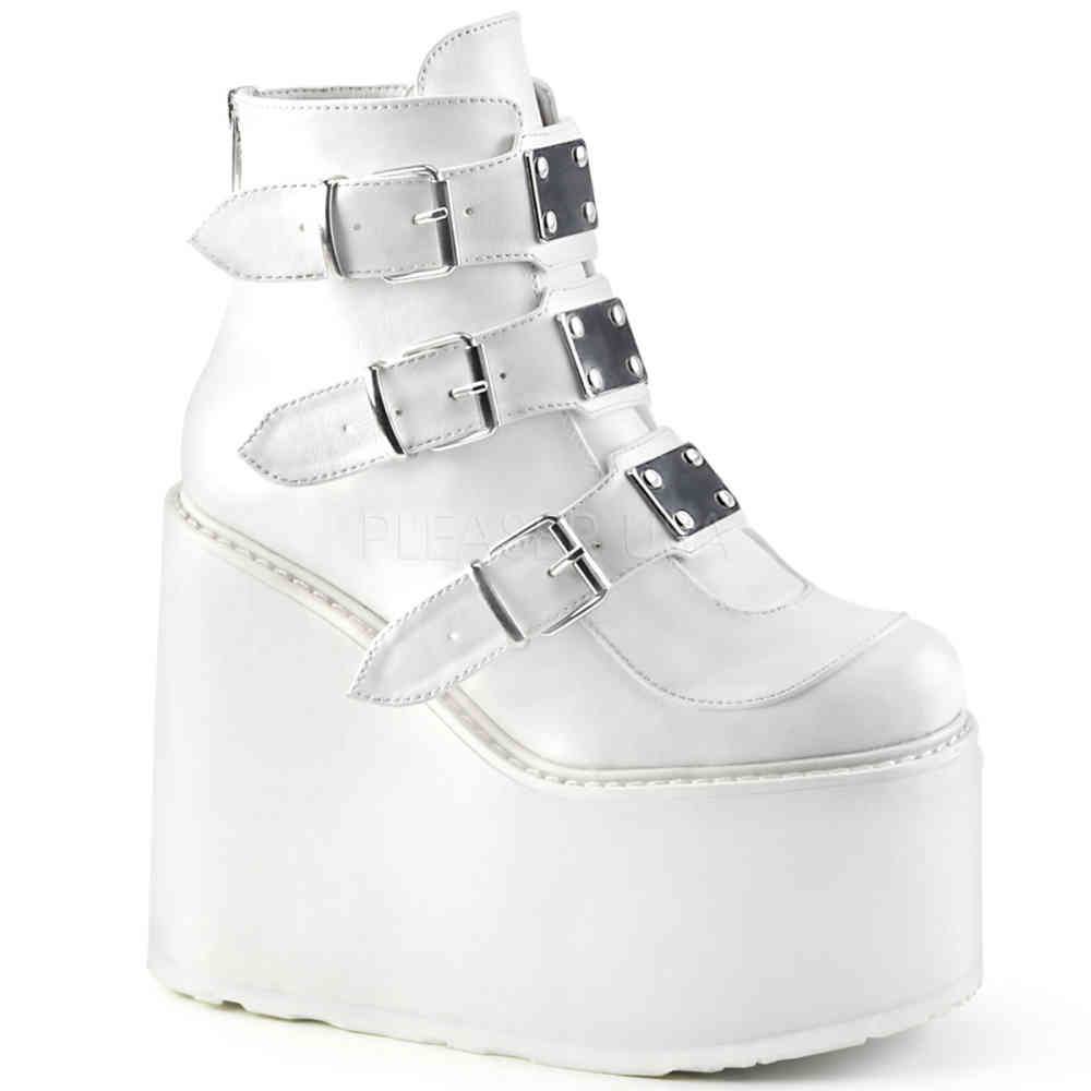 DemoniaCult - SWING105 Plateau Laarzen - Wit Product image